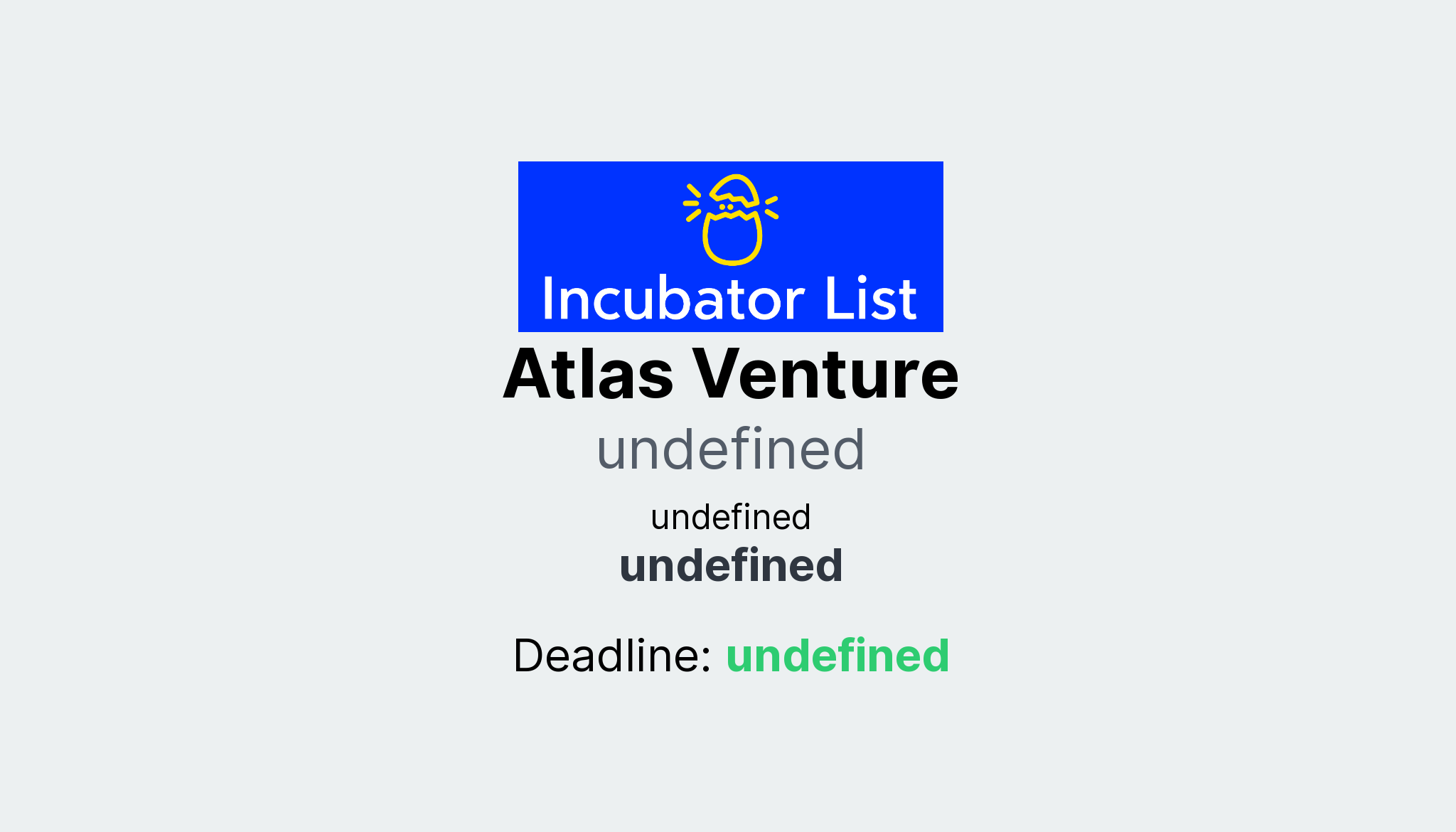 Atlas venture key information